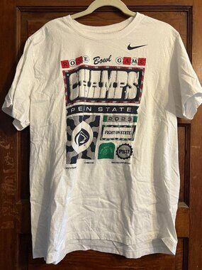 Big Ten Football Penn State Nittany Lions Rose Bowl 2023 Nike White T-Shirt XL